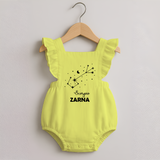 Scorpio Star Sign Constellation Romper Frock - PASTEL YELLOW - 0 - 3 Months Old (Chest 19")