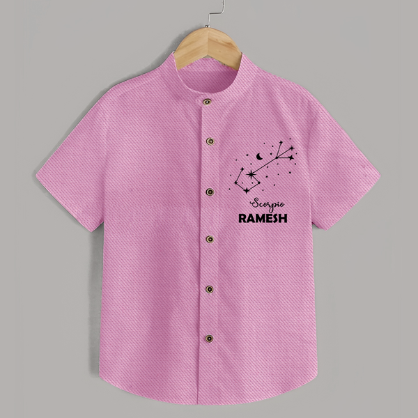 Scorpio Star Sign Constellation shirt - BABY PINK - 0 - 6 Months Old (Chest 23")