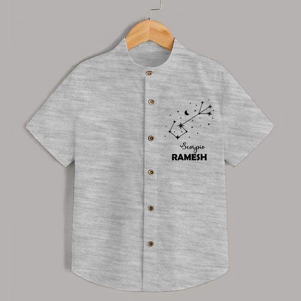Scorpio Star Sign Constellation shirt - GREY - 0 - 6 Months Old (Chest 23")