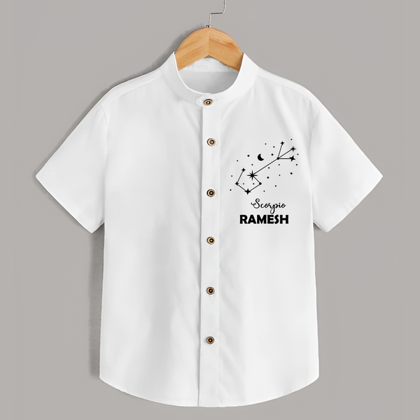 Scorpio Star Sign Constellation shirt - WHITE - 0 - 6 Months Old (Chest 23")