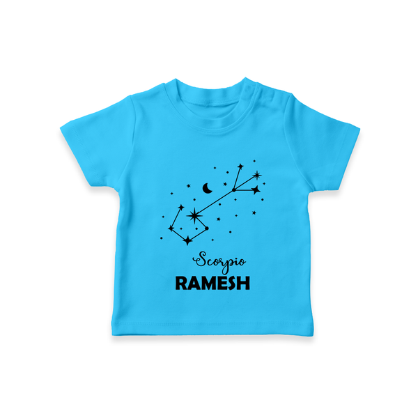Scorpio Star Sign Constellation T shirt  - SKY BLUE - 0-5 Months Old (Chest 17")