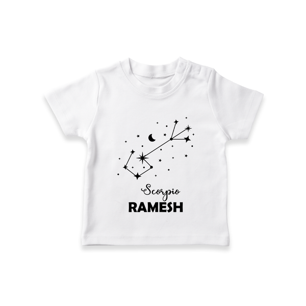 Scorpio Star Sign Constellation T shirt  - WHITE - 0-5 Months Old (Chest 17")