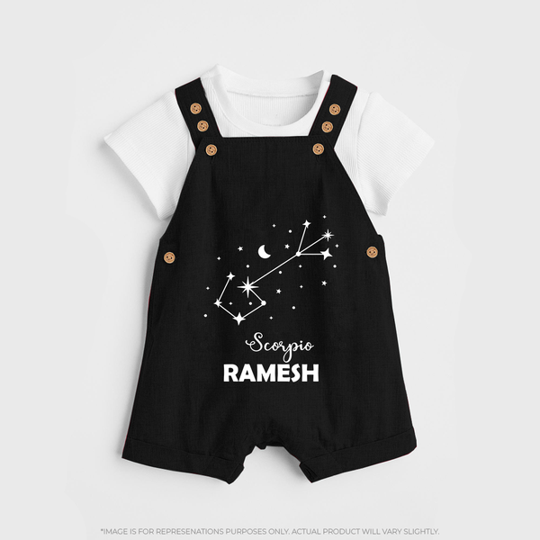 Scorpio Star Sign Constellation Dungaree - BLACK - 0 - 5 Months Old (Chest 18")