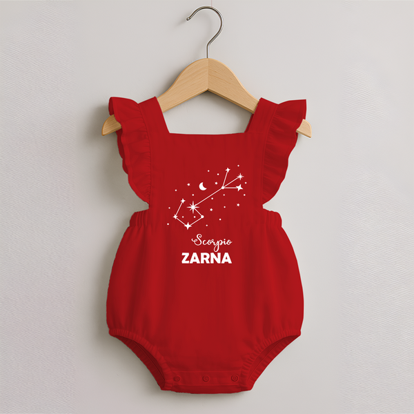 Scorpio Star Sign Constellation Romper Frock - RED - 0 - 3 Months Old (Chest 19")