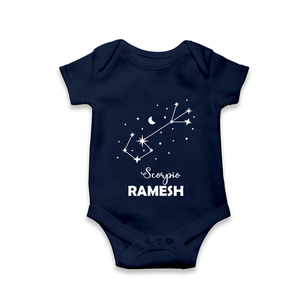 Scorpio Star Sign Constellation Romper - NAVY BLUE - New Born (Chest 14")