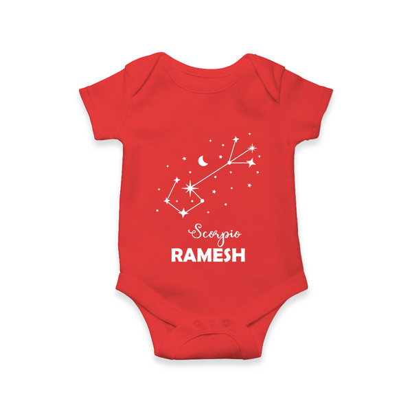 Scorpio Star Sign Constellation Romper - RED - New Born (Chest 14")