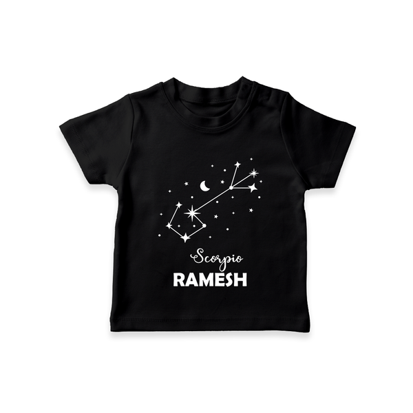 Scorpio Star Sign Constellation T shirt  - BLACK - 0-5 Months Old (Chest 17")