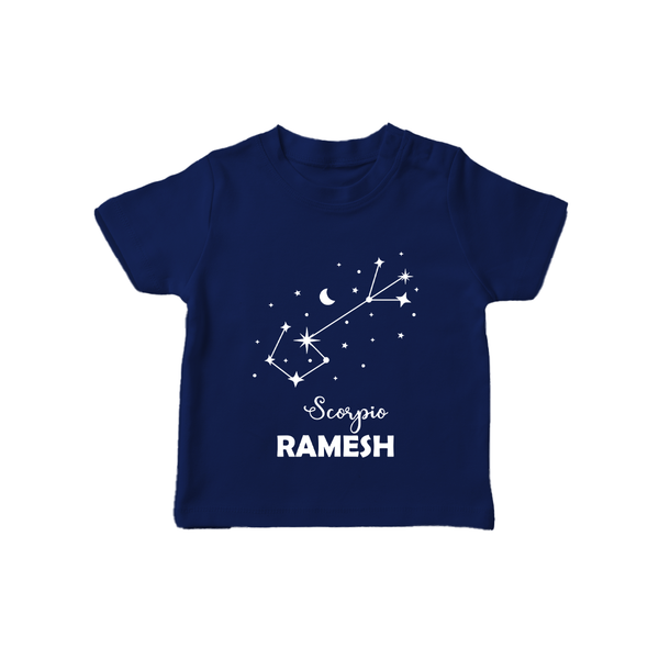 Scorpio Star Sign Constellation T shirt  - NAVY BLUE - 0-5 Months Old (Chest 17")