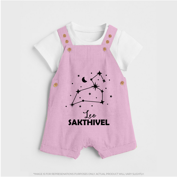 Leo Zodiac Constellation Dungaree - BABY PINK - 0 - 5 Months Old (Chest 18")