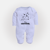 Leo Zodiac ConstellationFullbody Suit - BABY BLUE - New Born (Chest 7.5")