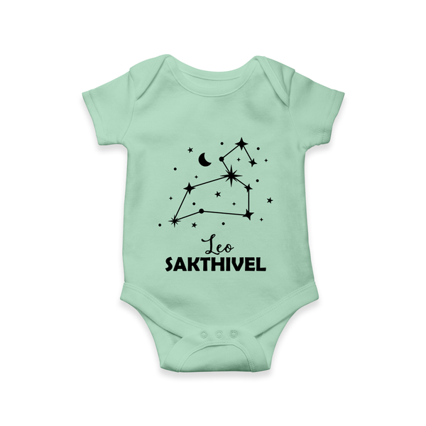 Leo Zodiac Constellation Romper - MINT GREEN - New Born (Chest 14")
