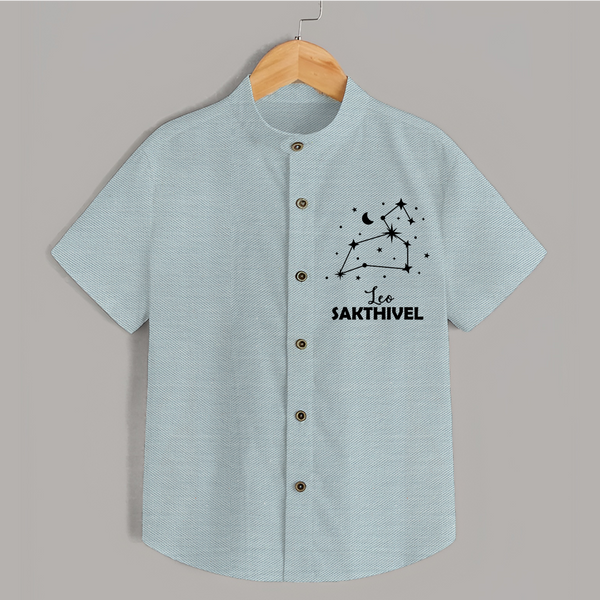 Leo Zodiac Constellation shirt - ARCTIC BLUE - 0 - 6 Months Old (Chest 23")