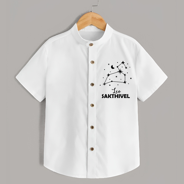 Leo Zodiac Constellation shirt - WHITE - 0 - 6 Months Old (Chest 23")