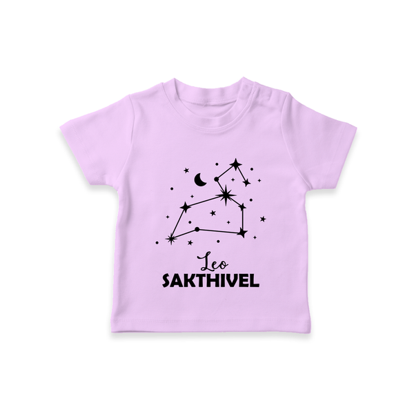 Leo Zodiac Constellation T shirt  - LILAC - 0-5 Months Old (Chest 17")