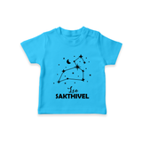 Leo Zodiac Constellation T shirt  - SKY BLUE - 0-5 Months Old (Chest 17")