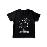 Leo Zodiac Constellation T shirt  - BLACK - 0-5 Months Old (Chest 17")