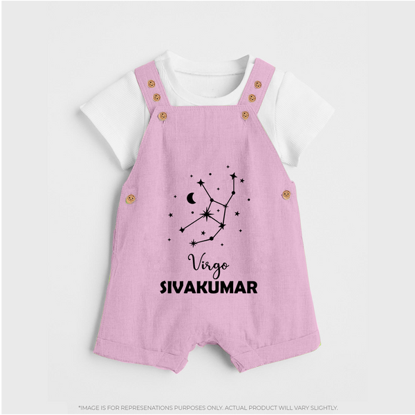 Virgo Star Sign Constellation Dungaree - BABY PINK - 0 - 5 Months Old (Chest 18")