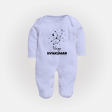 Virgo Star Sign ConstellationFullbody Suit - BABY BLUE - New Born (Chest 7.5")