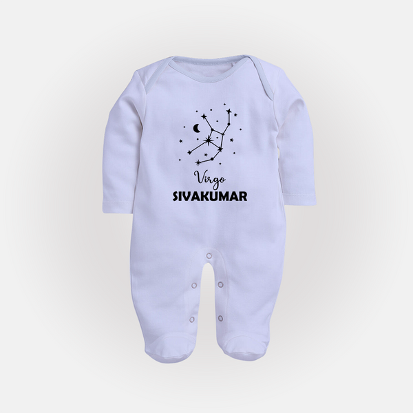 Virgo Star Sign ConstellationFullbody Suit - BABY BLUE - New Born (Chest 7.5")