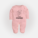 Virgo Star Sign ConstellationFullbody Suit - BABY PINK - New Born (Chest 7.5")