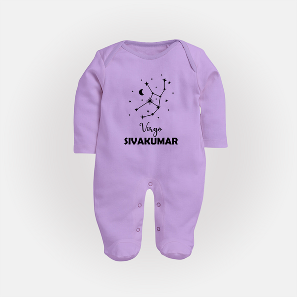 Virgo Star Sign ConstellationFullbody Suit - LILAC - New Born (Chest 7.5")
