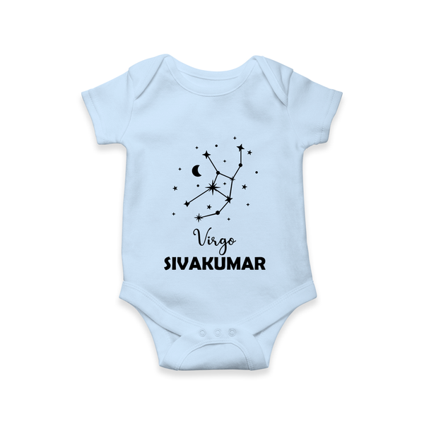 Virgo Star Sign Constellation Romper - BABY BLUE - New Born (Chest 14")