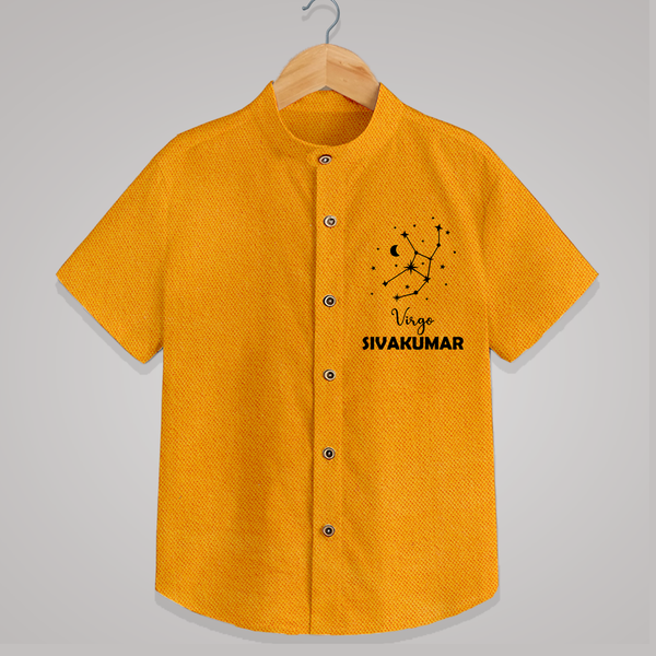 Virgo Star Sign Constellation shirt - CHROME YELLOW - 0 - 6 Months Old (Chest 23")
