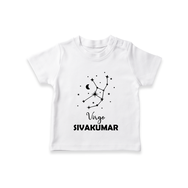 Virgo Star Sign Constellation T shirt  - WHITE - 0-5 Months Old (Chest 17")
