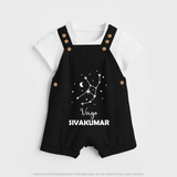 Virgo Star Sign Constellation Dungaree - BLACK - 0 - 5 Months Old (Chest 18")