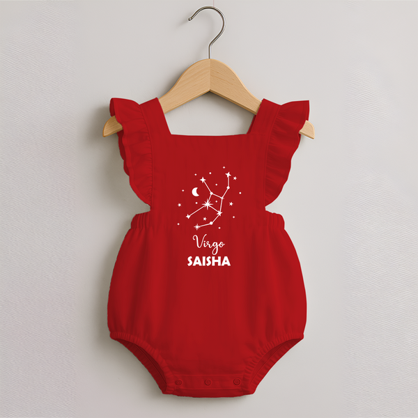 Virgo Star Sign Constellation Romper Frock - RED - 0 - 3 Months Old (Chest 19")