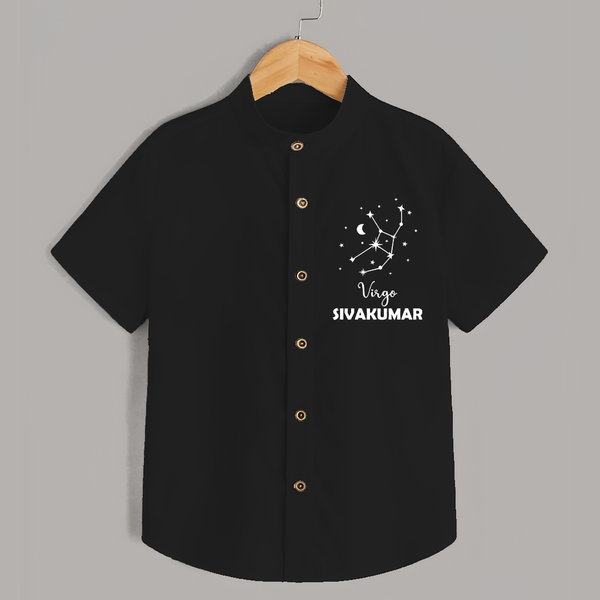 Virgo Star Sign Constellation shirt - BLACK - 0 - 6 Months Old (Chest 23")