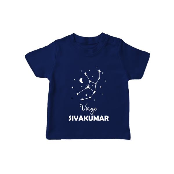 Virgo Star Sign Constellation T shirt  - NAVY BLUE - 0-5 Months Old (Chest 17")