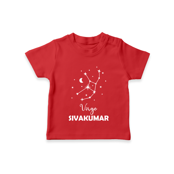 Virgo Star Sign Constellation T shirt  - RED - 0-5 Months Old (Chest 17")