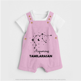 Aquarius Zodiac Constellation  Dungaree - BABY PINK - 0 - 5 Months Old (Chest 18")