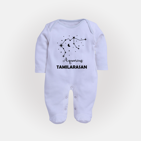Aquarius Zodiac Constellation Fullbody Suit - BABY BLUE - New Born (Chest 7.5")
