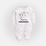 Aquarius Zodiac Constellation Fullbody Suit - WHITE - New Born (Chest 7.5")