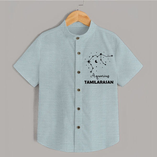 Aquarius Zodiac Constellation  shirt - ARCTIC BLUE - 0 - 6 Months Old (Chest 23")
