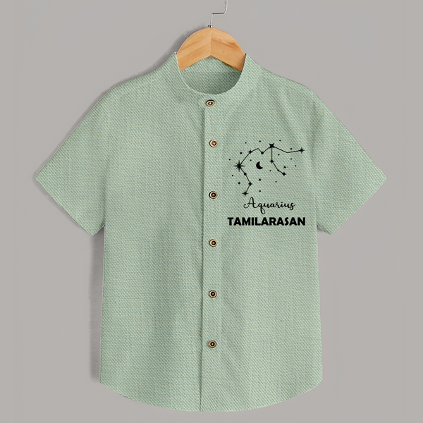 Aquarius Zodiac Constellation  shirt - MINT GREEN - 0 - 6 Months Old (Chest 23")