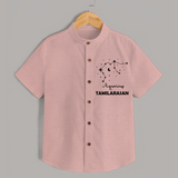 Aquarius Zodiac Constellation  shirt - PEACH - 0 - 6 Months Old (Chest 23")