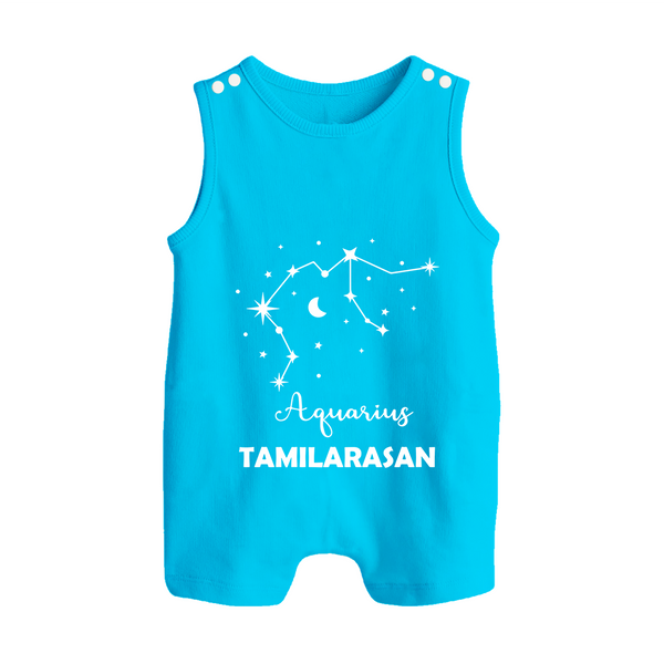 Aquarius Zodiac Constellation  Button Romper