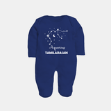 Aquarius Zodiac Constellation Fullbody Suit - NAVY BLUE - New Born (Chest 7.5")
