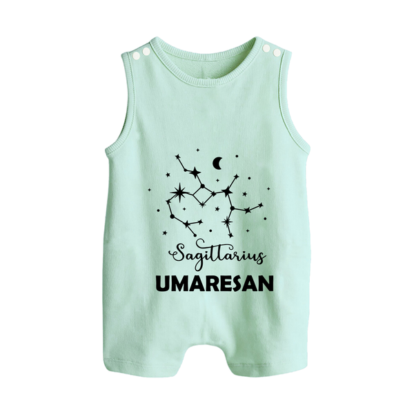 Sagittarius Constellation Button Romper - MINT GREEN - New Born (Chest 18")