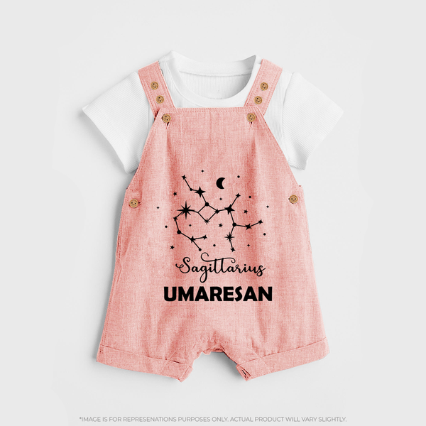 Sagittarius Constellation Dungaree - PEACH - 0 - 5 Months Old (Chest 18")
