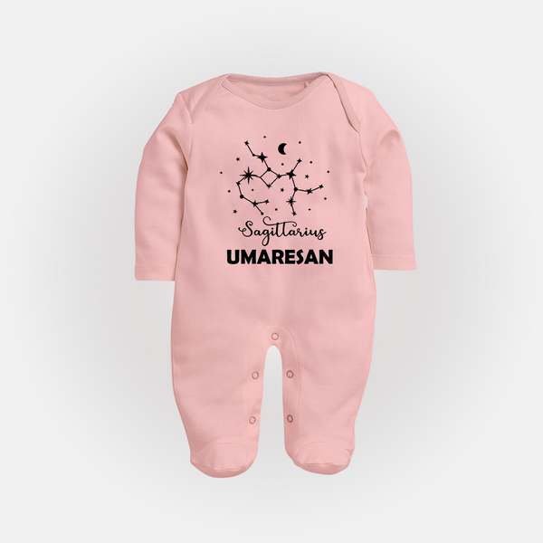 Sagittarius ConstellationFullbody Suit - BABY PINK - New Born (Chest 7.5")