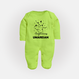 Sagittarius ConstellationFullbody Suit - LIME GREEN - New Born (Chest 7.5")