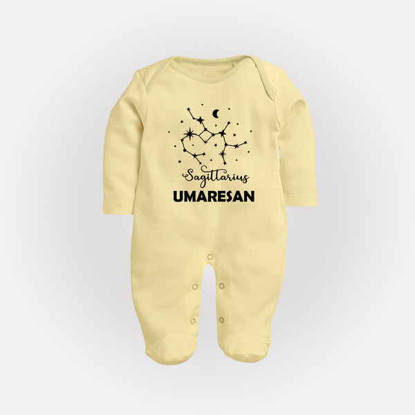 Sagittarius ConstellationFullbody Suit - PASTEL YELLOW - New Born (Chest 7.5")