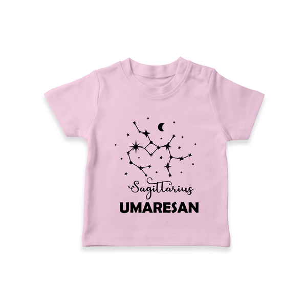 Sagittarius Constellation T shirt  - BABY PINK - 0-5 Months Old (Chest 17")
