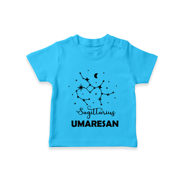 Sagittarius Constellation T shirt  - SKY BLUE - 0-5 Months Old (Chest 17")