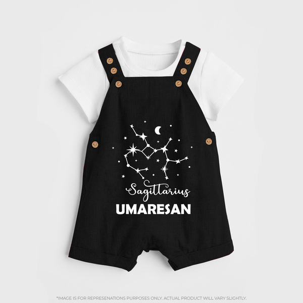 Sagittarius Constellation Dungaree - BLACK - 0 - 5 Months Old (Chest 18")