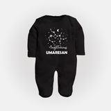 Sagittarius ConstellationFullbody Suit - BLACK - New Born (Chest 7.5")
